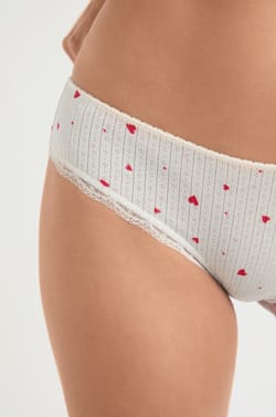 Hipster en pointelle &agrave; motifs c&oelig;urs;${refinementColor}