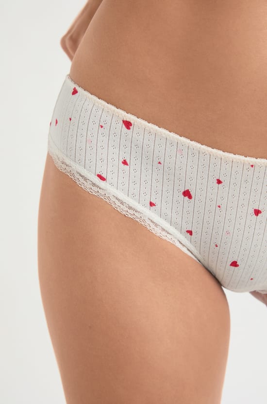 Hipster en pointelle &agrave; motifs c&oelig;urs;${refinementColor}