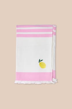 Fouta en coton &agrave; rayures;${refinementColor}