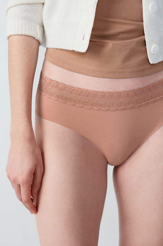 Cotton Boyshort with Back Seam;${refinementColor}