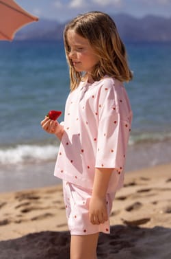 2-Piece Strawberry Print Pyjama Set for Children;${refinementColor}
