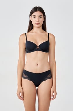Panty tipo hipster microfibra y encaje;${refinementColor}