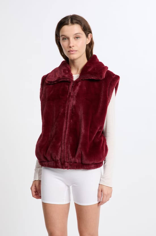Gilet sans manches effet polaire;${refinementColor}