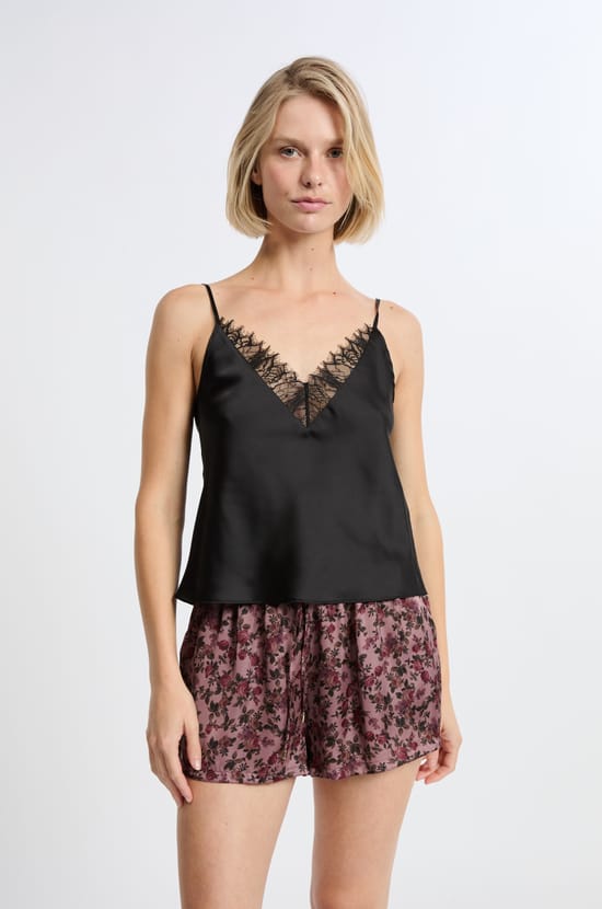 Short de pyjama satiné;${refinementColor}