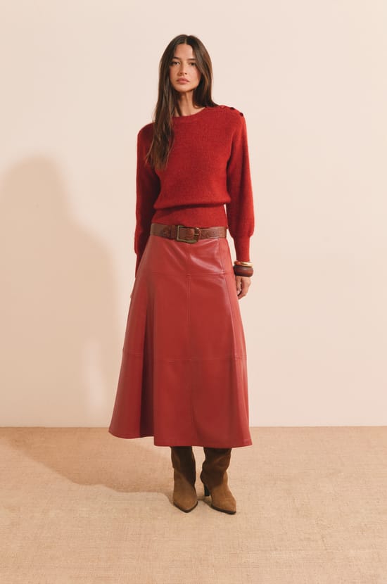 Pull manches longues avec d&eacute;tails boutons;${refinementColor}