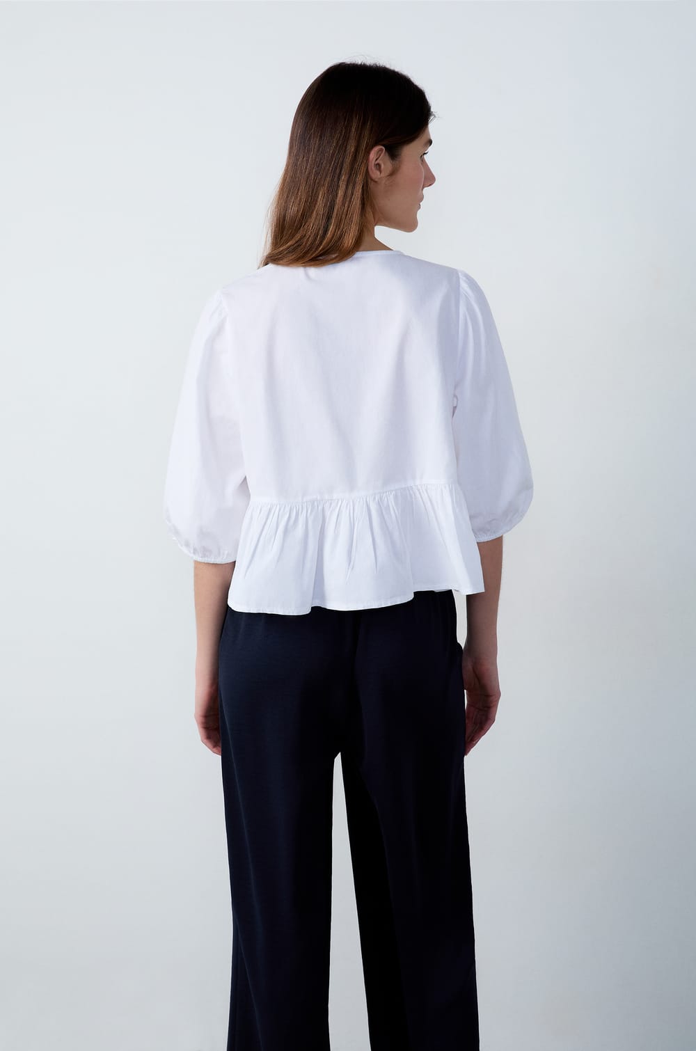 3/4 Sleeve Blouse with Bows;${refinementColor}