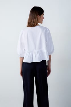 3/4 Sleeve Blouse with Bows;${refinementColor}