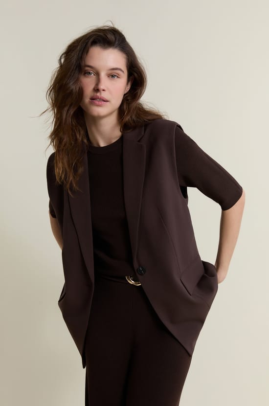 Sleeveless Blazer;${refinementColor}