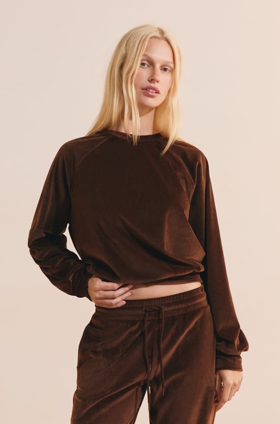 Sweatshirt de pyjama c&ocirc;tel&eacute;;${refinementColor}