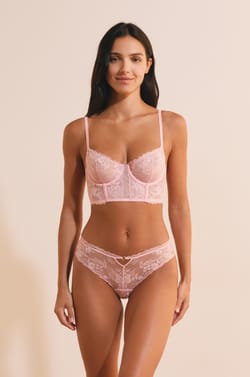 Soutien-gorge bustier avec broderie;${refinementColor}