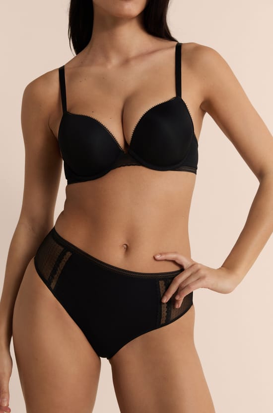 Culotte midi avec d&eacute;tails en dentelle;${refinementColor}