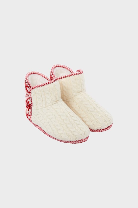 Ankle Boot Slippers with Patterns;${refinementColor}
