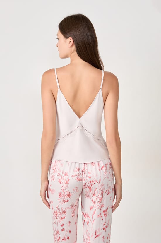 Satin Camisole with Neckline;${refinementColor}