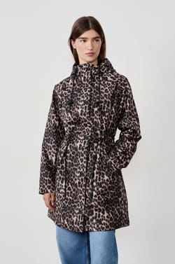 Parka imprimée léopard;${refinementColor}