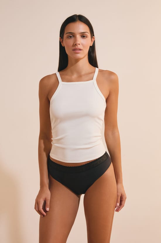 Culotte menstruelle en coton - Flux abondant;${refinementColor}