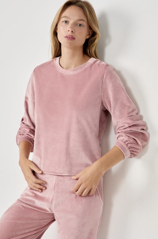 Sweat effet velours;${refinementColor}