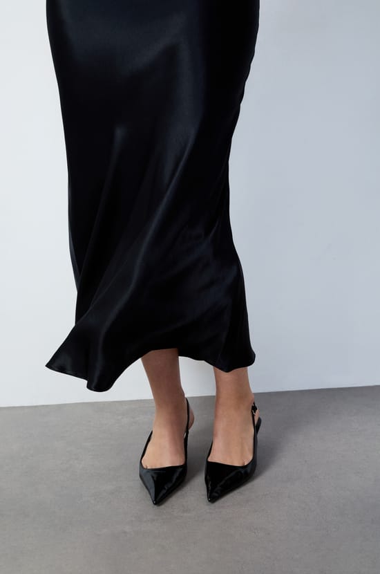 Long Satin Skirt;${refinementColor}