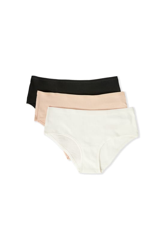 Pack of 3 Cotton Boyshorts;${refinementColor}