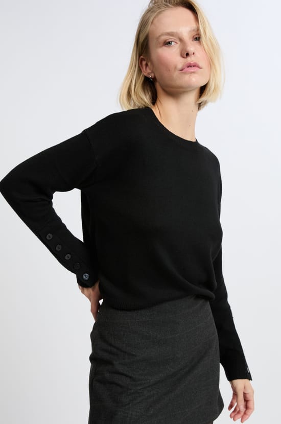 Pull col rond manches longues;${refinementColor}