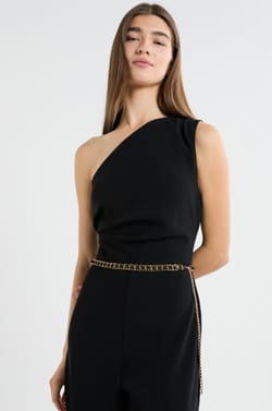 Ceinture avec chaîne dorée;${refinementColor}