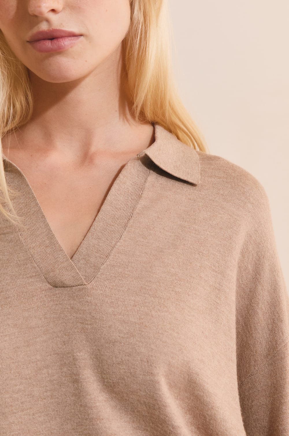 Pull de pyjama avec col polo;${refinementColor}