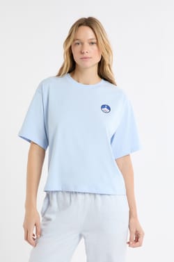 Cotton Pyjama T-shirt with Pattern;${refinementColor}