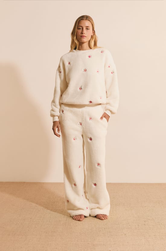 Sweatshirt &agrave; motif floral;${refinementColor}