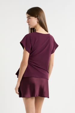 T-shirt manches courtes noué;${refinementColor}