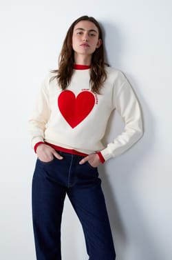Heart Print Sweatshirt;${refinementColor}