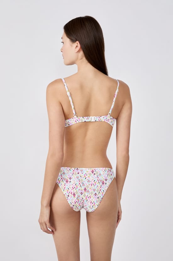 Patterned push-up bikini top;${refinementColor}