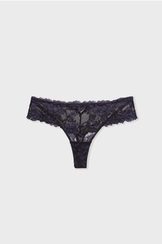 Tanga dentelle et tulle;${refinementColor}