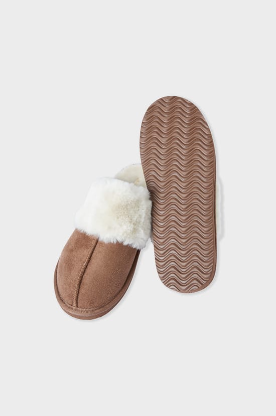Lined Mule Slippers;${refinementColor}