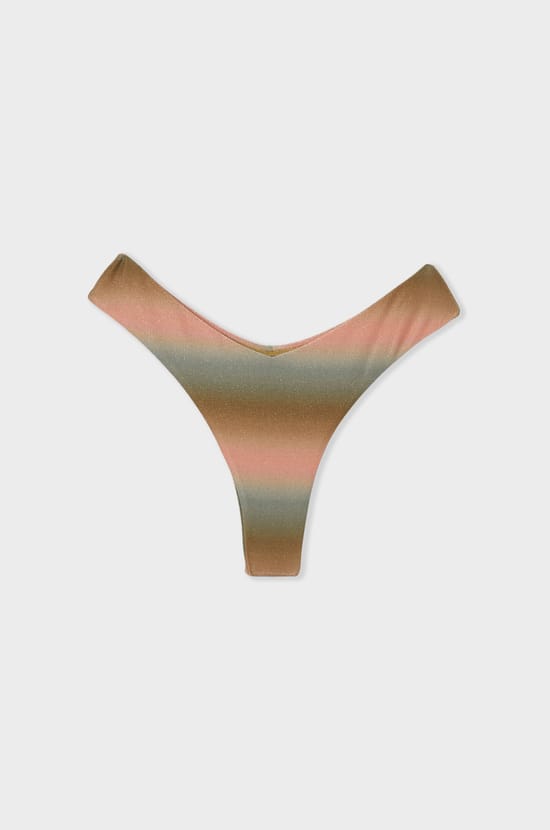 High-leg Brazilian Swimsuit Bottom with Sequins;${refinementColor}