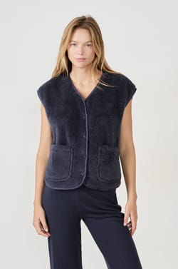 Gilet sans manches effet polaire;${refinementColor}