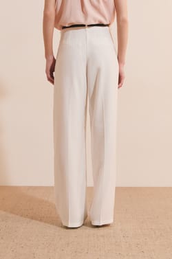 Pantalon large &agrave; pinces;${refinementColor}