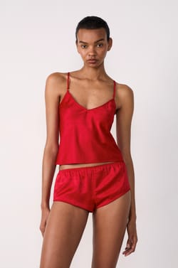 Satin Camisole with Heart Bow at the Back;${refinementColor}