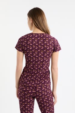 Cherry Print Pyjama T-shirt;${refinementColor}