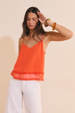 Caraco avec d&eacute;tails transparents;${refinementColor}