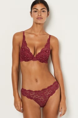 Krajkové tanga s duhovým efektem;${refinementColor}