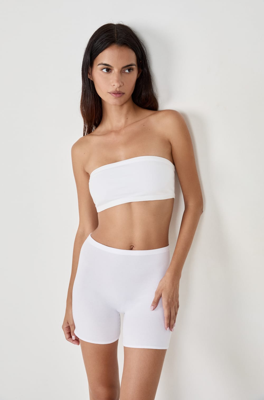 Wireless Strapless Bra in Stretchy Organic Cotton;${refinementColor}