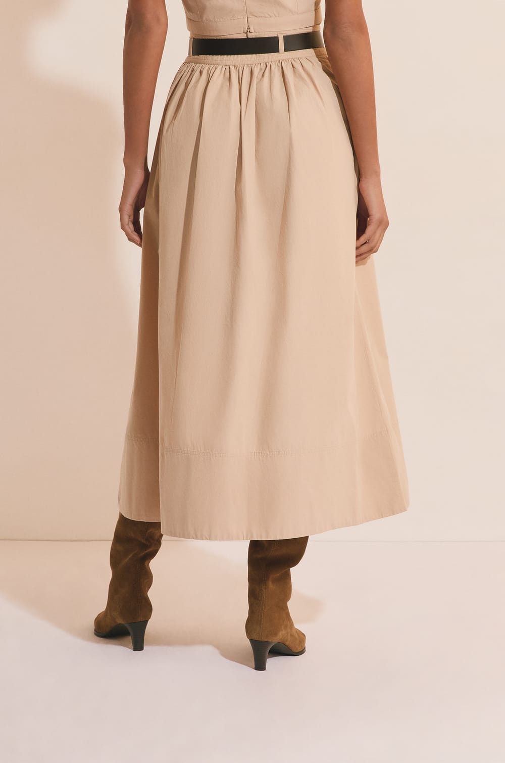 Jupe longue en coton;${refinementColor}