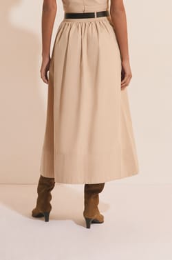 Jupe longue en coton;${refinementColor}