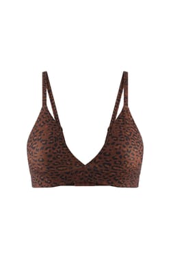 Soutien-gorge triangle en microfibre &agrave; motifs l&eacute;opard;${refinementColor}