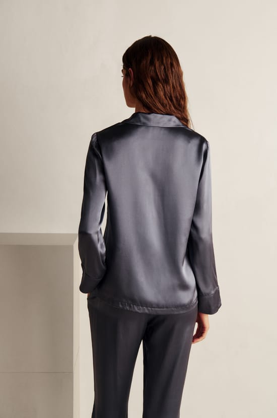 Chemise de pyjama en soie;${refinementColor}