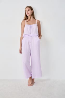 Pantal&oacute;n satinado corte ancho;${refinementColor}