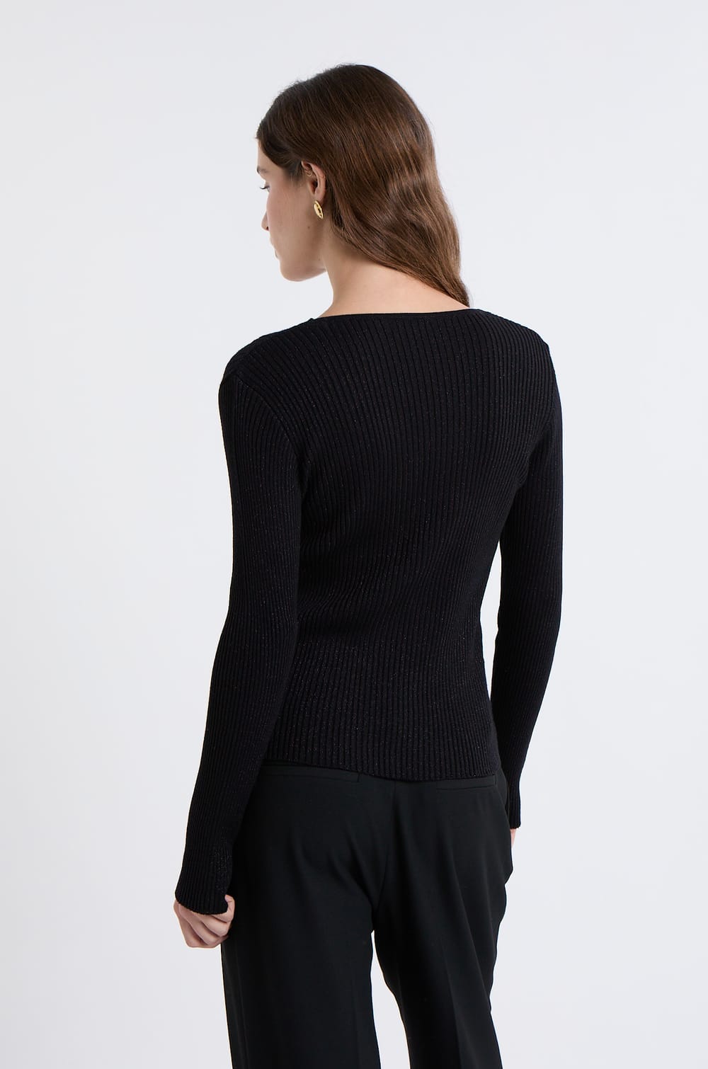 Cardigan irisé avec boutons dorés;${refinementColor}