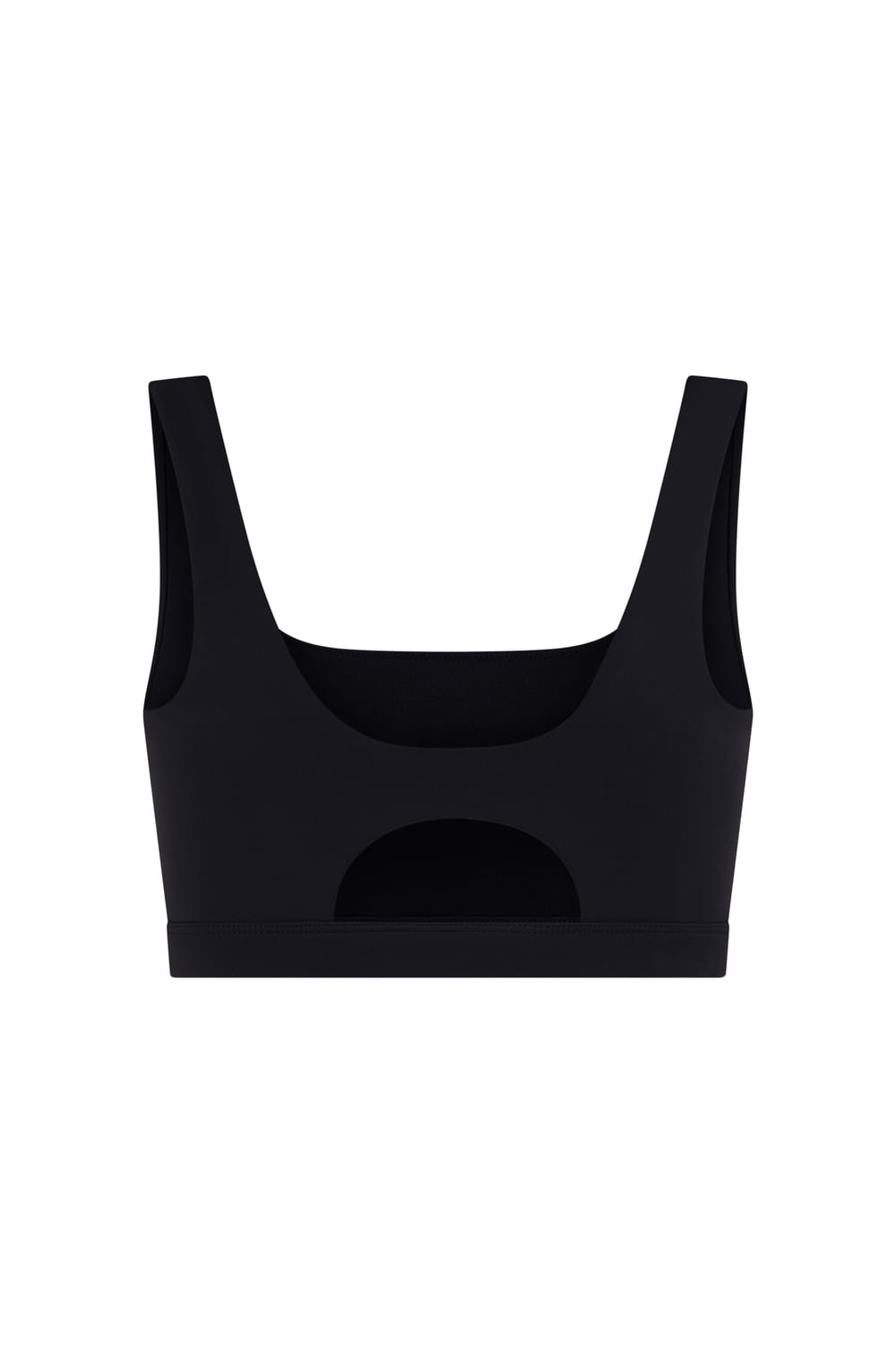 Brassi&egrave;re sans armature &agrave; encolure carr&eacute;e en microfibre - Maintien moyen;${refinementColor}