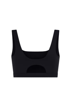 Brassi&egrave;re sans armature &agrave; encolure carr&eacute;e en microfibre - Maintien moyen;${refinementColor}