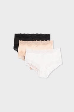 Pack of 3 Cotton Boyshorts;${refinementColor}