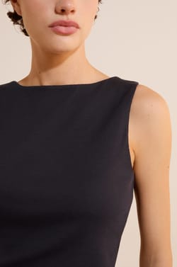 T-shirt sans manches en coton;${refinementColor}